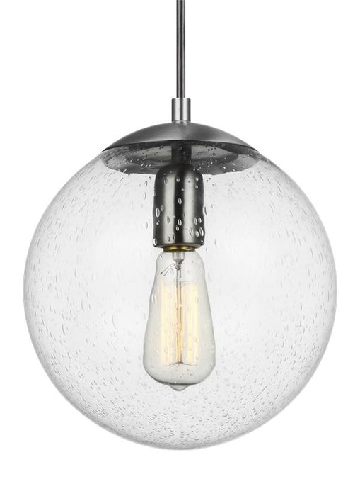 One Light Pendant from the Leo - Hanging Globe collection in Satin Aluminum finish