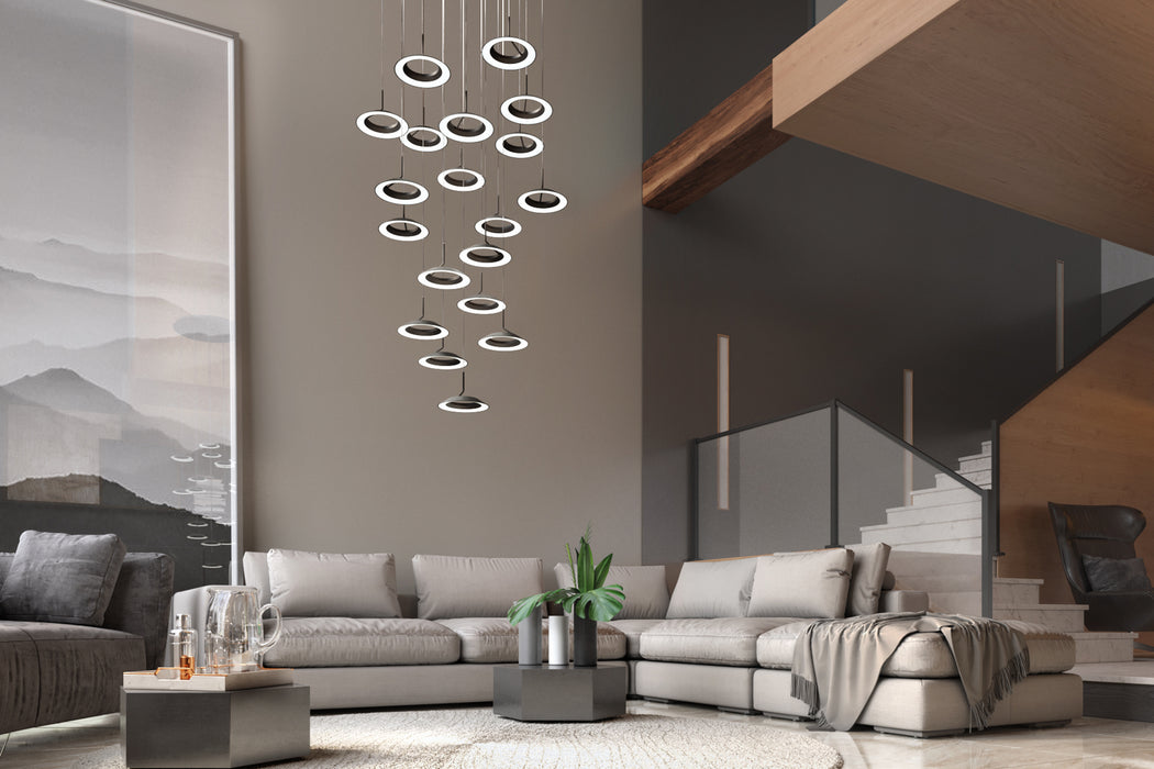 LED Pendant from the Royyo collection in Silver finish