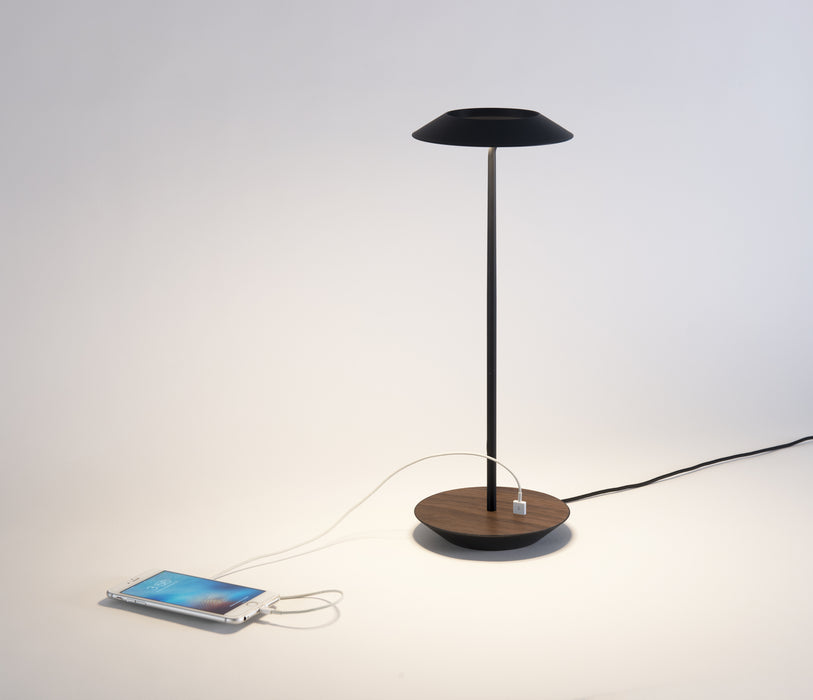 LED Desk Lamp from the Royyo collection in Matte Black, Oiled Walnut finish