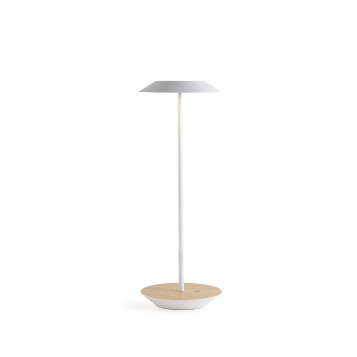 LED Desk Lamp from the Royyo collection in Matte White, White Oak finish
