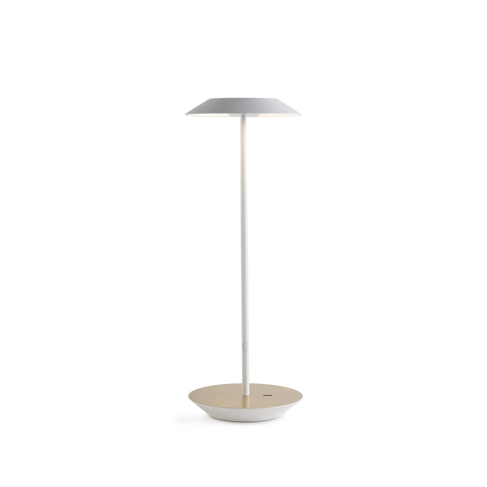 LED Desk Lamp from the Royyo collection in Matte White, Brass finish