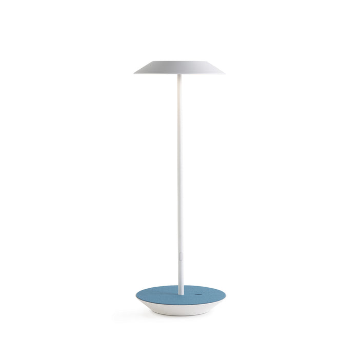 LED Desk Lamp from the Royyo collection in Matte White, Azure Felt finish