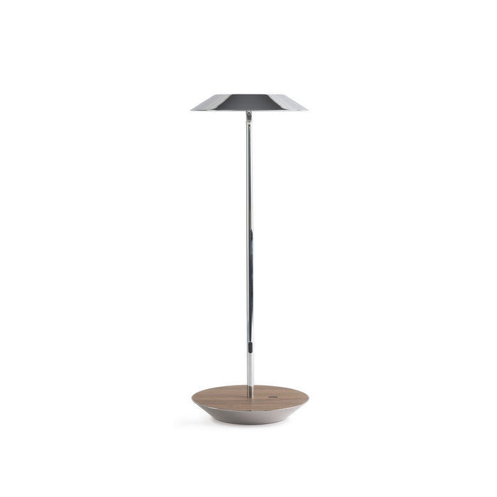 LED Desk Lamp from the Royyo collection in Chrome, Oiled Walnut finish