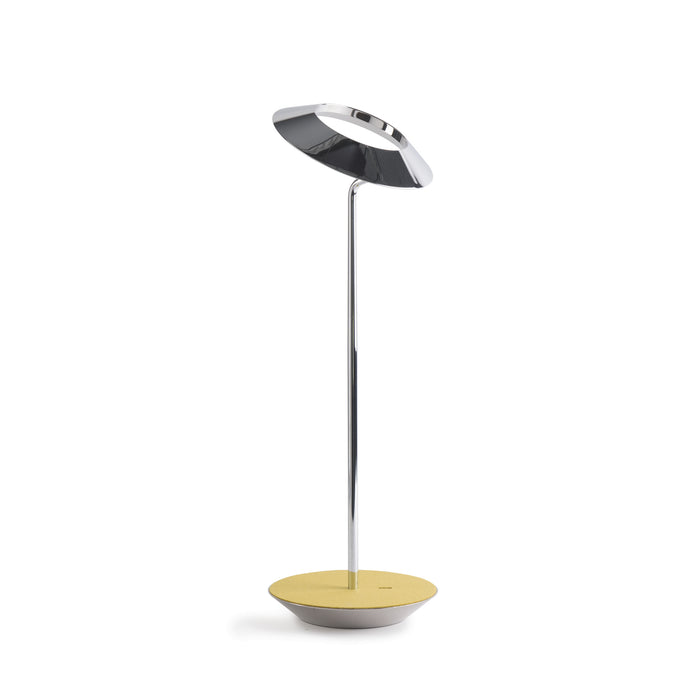 LED Desk Lamp from the Royyo collection in Chrome, Honeydew Felt finish