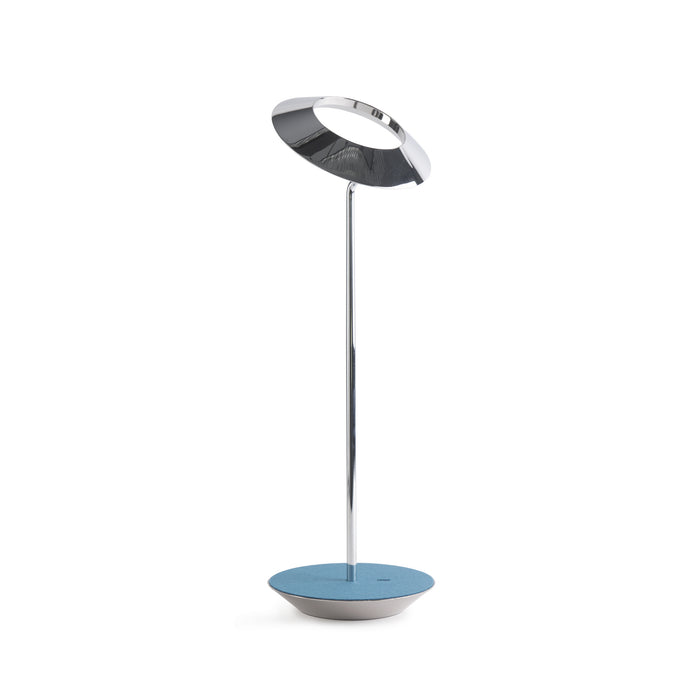 LED Desk Lamp from the Royyo collection in Chrome, Azure Felt finish