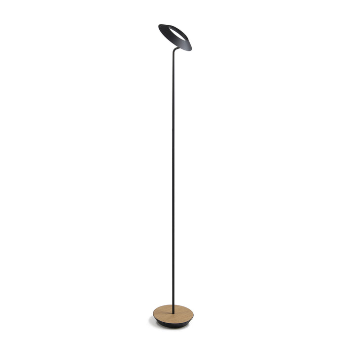 LED Floor Lamp from the Royyo collection in Matte Black, White Oak finish