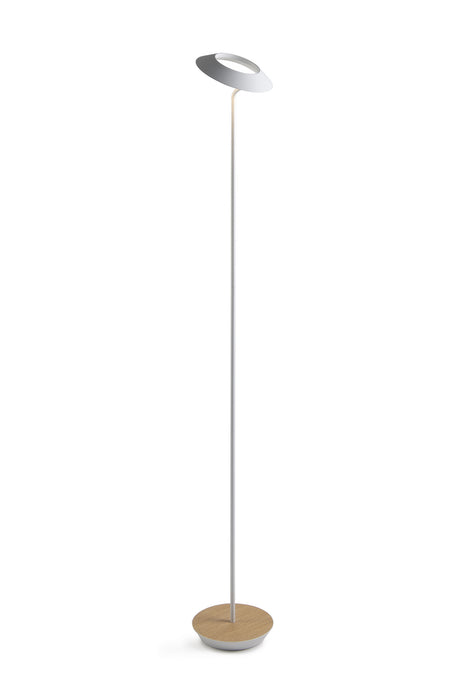 LED Floor Lamp from the Royyo collection in Matte White, White Oak finish