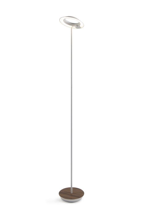 LED Floor Lamp from the Royyo collection in Matte White, Oiled Walnut finish