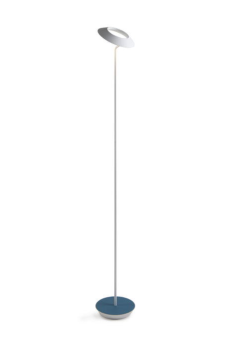 LED Floor Lamp from the Royyo collection in Matte White, Azure Felt finish