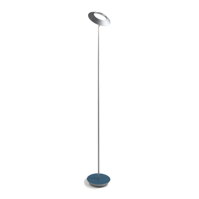 LED Floor Lamp from the Royyo collection in Silver, Azure Felt finish