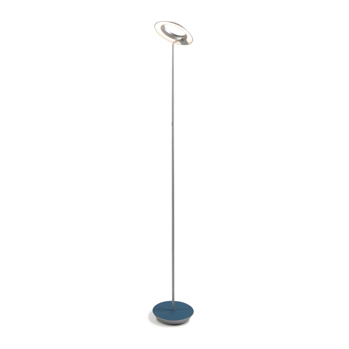 LED Floor Lamp from the Royyo collection in Silver, Azure Felt finish