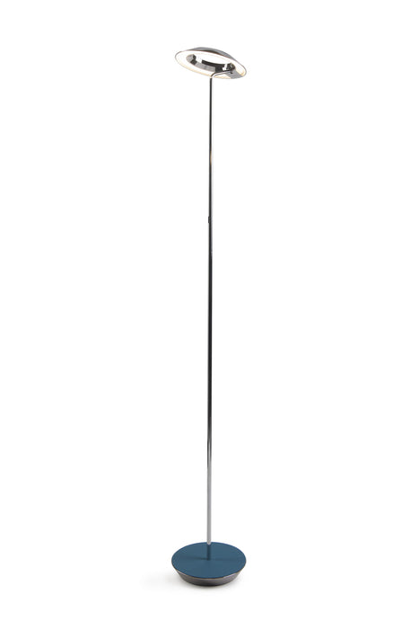 LED Floor Lamp from the Royyo collection in Chrome, Azure Felt finish