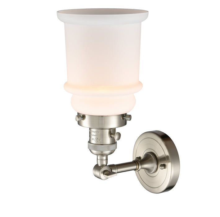 One Light Wall Sconce from the Franklin Restoration collection in Brushed Satin Nickel finish