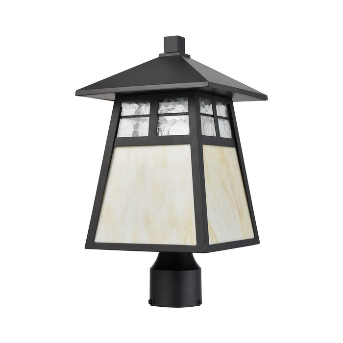 One Light Outdoor Post Lantern from the Cottage collection in Matte Black finish