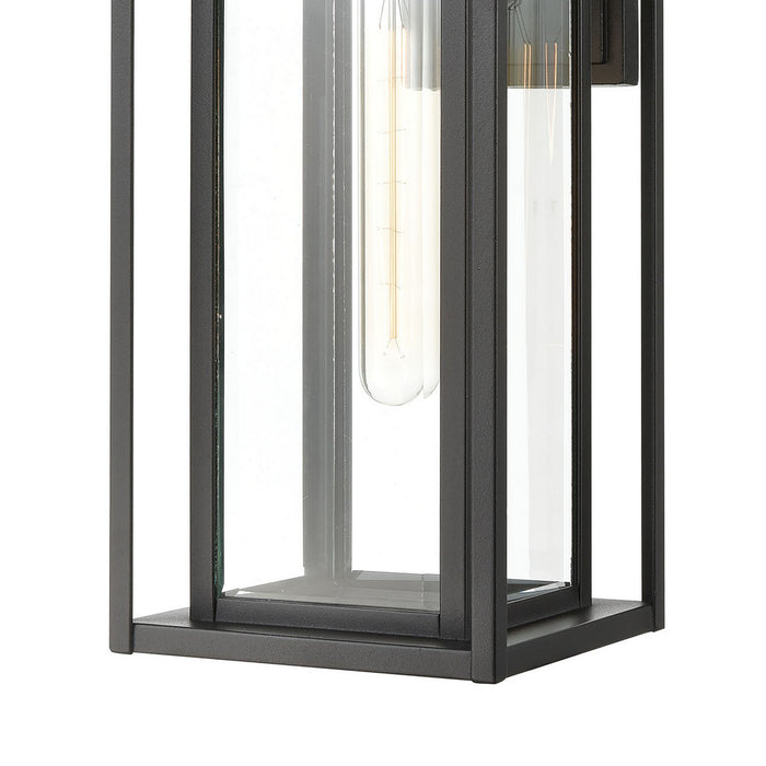 One Light Wall Sconce from the Solitude collection in Matte Black finish