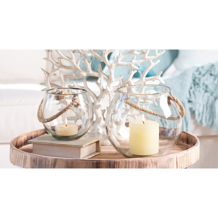 Set of 2 Luminarias from the Rusa collection in Clear, Natural, Natural finish
