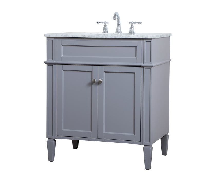 Single Bathroom Vanity from the Williams collection in Grey finish