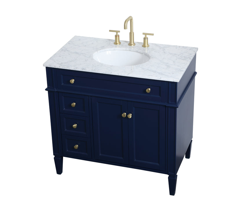 Single Bathroom Vanity from the Williams collection in Blue finish