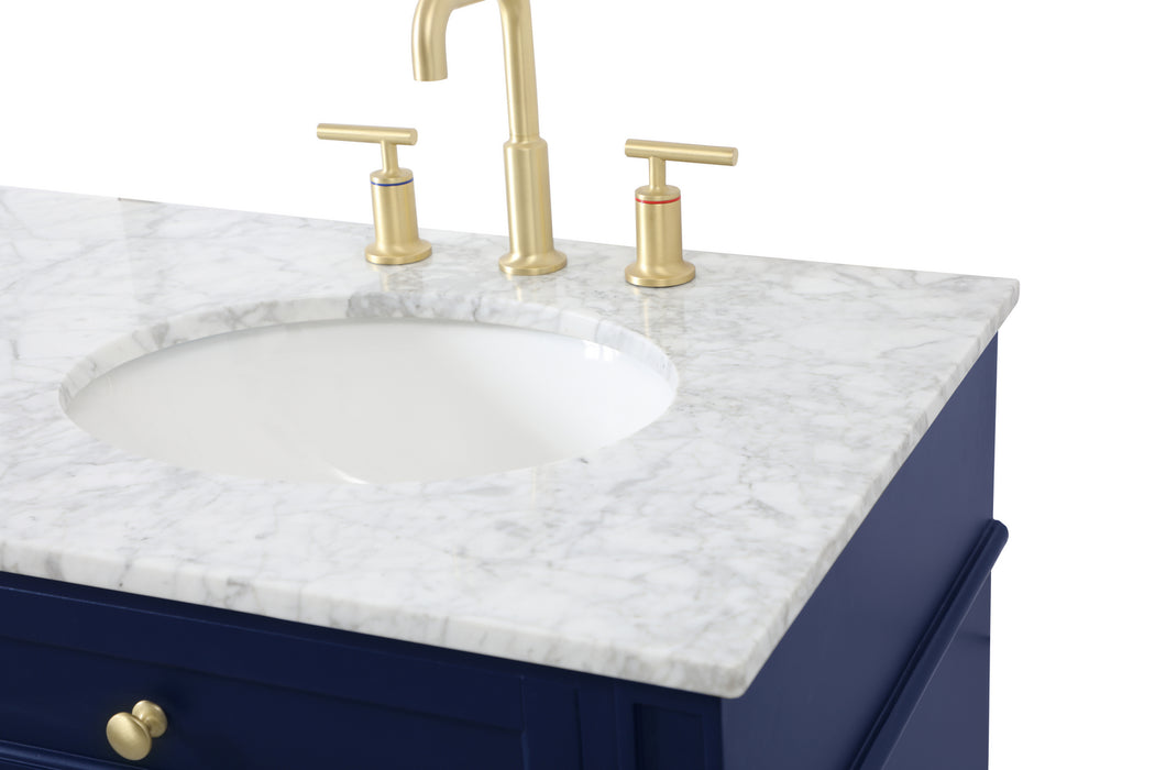 Double Bathroom Vanity from the Williams collection in Blue finish