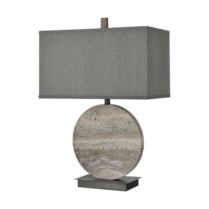 One Light Table Lamp in Dark Dunbrook, Grey Stone, Grey Stone finish