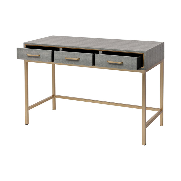 Desk from the Sands Point collection in Grey, Gold , Gold finish