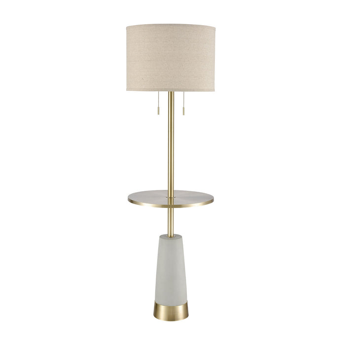 Two Light Floor Lamp from the Below the Surface collection in Antique Brass finish