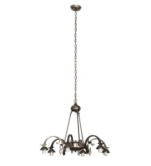 Six Light Chandelier from the Alpine collection in Oil Rubbed Bronze finish