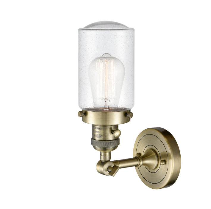 One Light Wall Sconce from the Franklin Restoration collection in Antique Brass finish