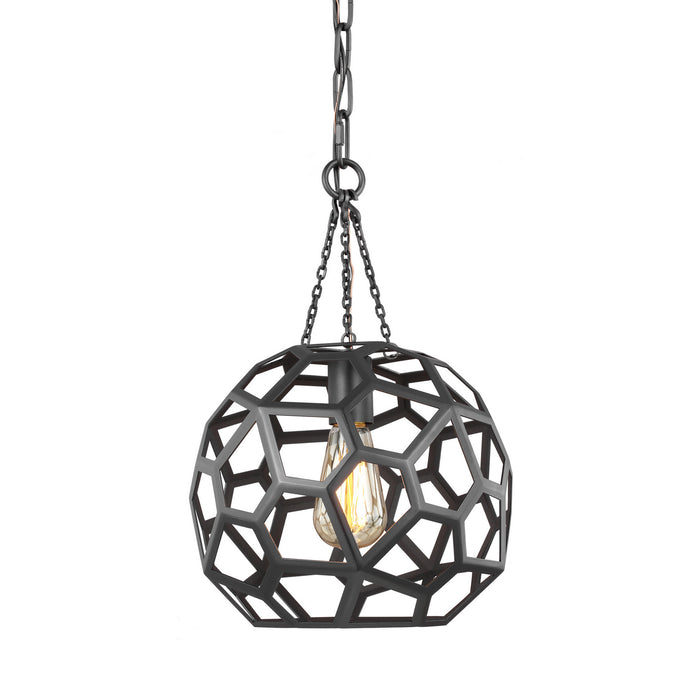 One Light Pendant from the Feccetta collection in Midnight Black finish