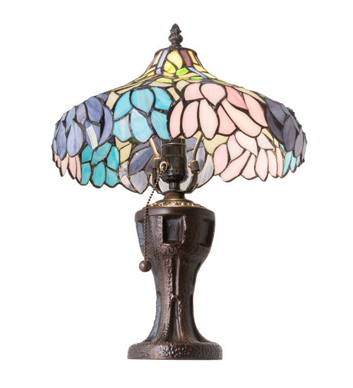 One Light Table Lamp from the Wisteria collection in Mahogany Bronze finish