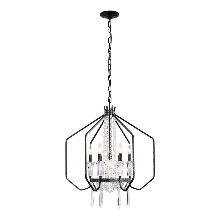 Seven Light Pendant from the Barcelona collection in Onyx finish