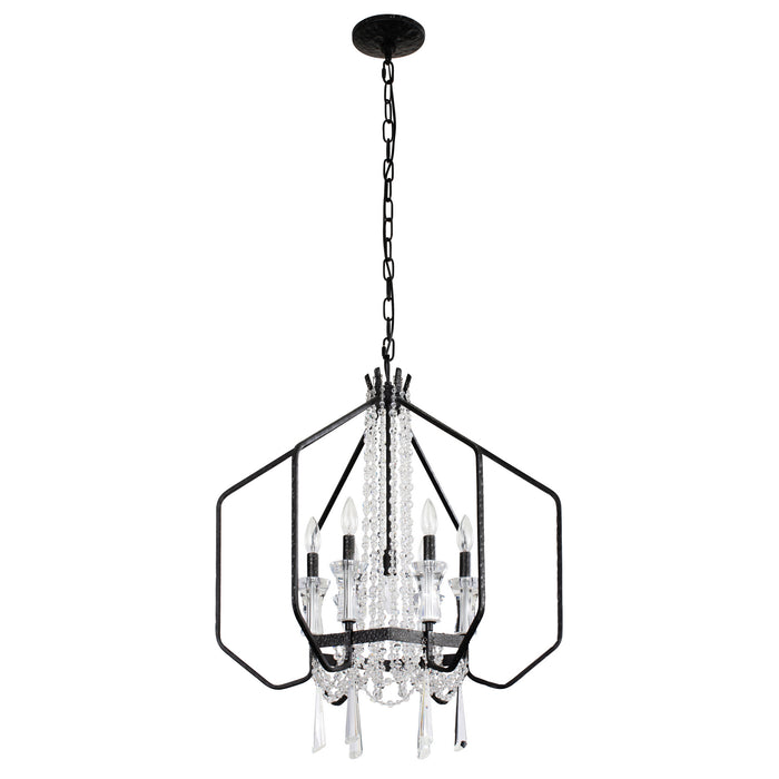 Seven Light Pendant from the Barcelona collection in Onyx finish