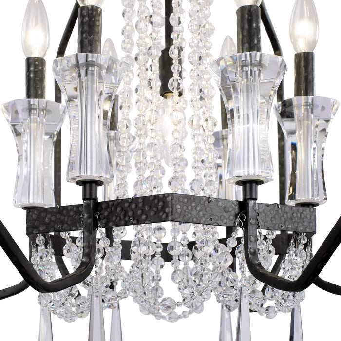 Seven Light Pendant from the Barcelona collection in Onyx finish