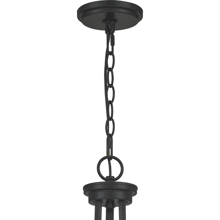 Three Light Chandelier from the Pruitt collection in Matte Black finish