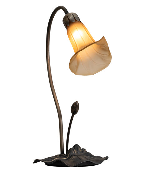 One Light Accent Lamp from the Amber Pond Lily collection in Mahogany Bronze finish