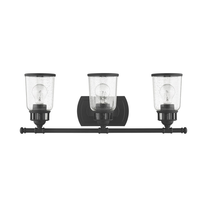 Three Light Vanity from the Lawrenceville collection in Black finish