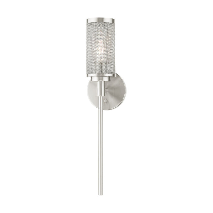 One Light Wall Sconce from the Industro collection in Brushed Nickel finish