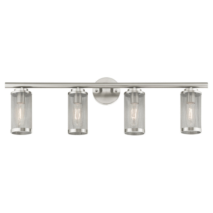 Four Light Vanity from the Industro collection in Brushed Nickel finish