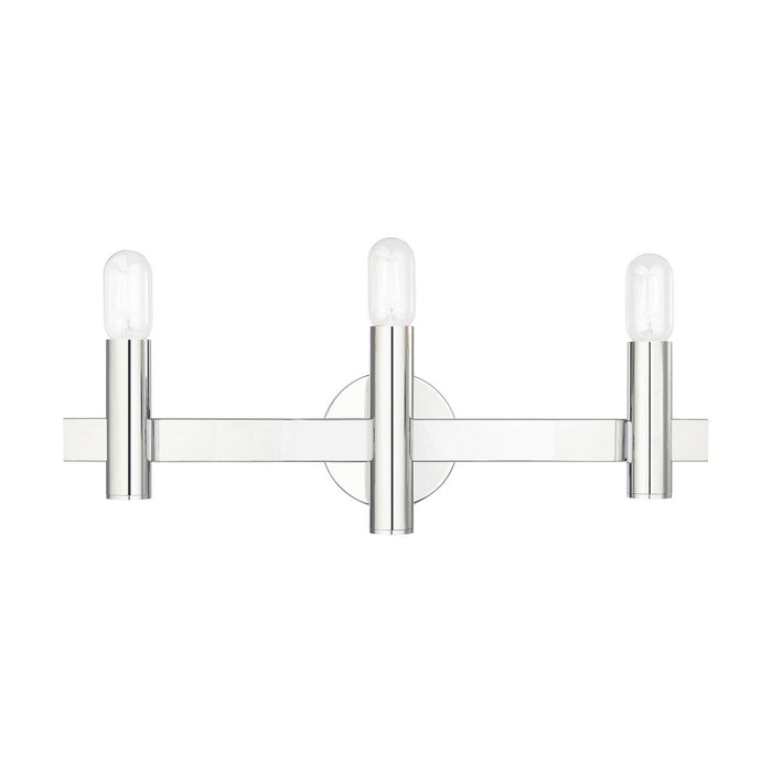 Three Light Vanity from the Helsinki collection in Polished Chrome finish