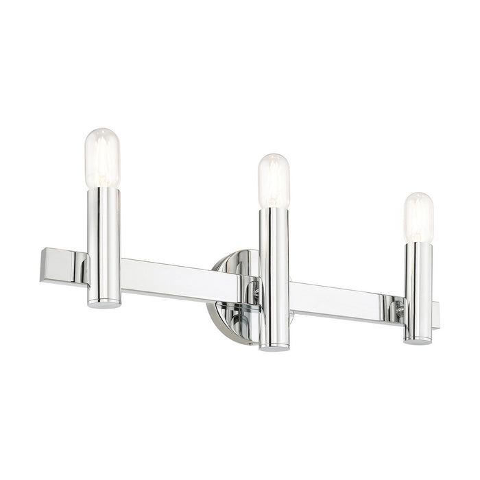 Three Light Vanity from the Helsinki collection in Polished Chrome finish