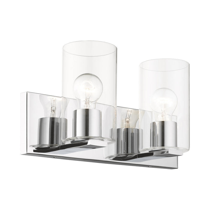 Two Light Vanity from the Zurich collection in Polished Chrome finish