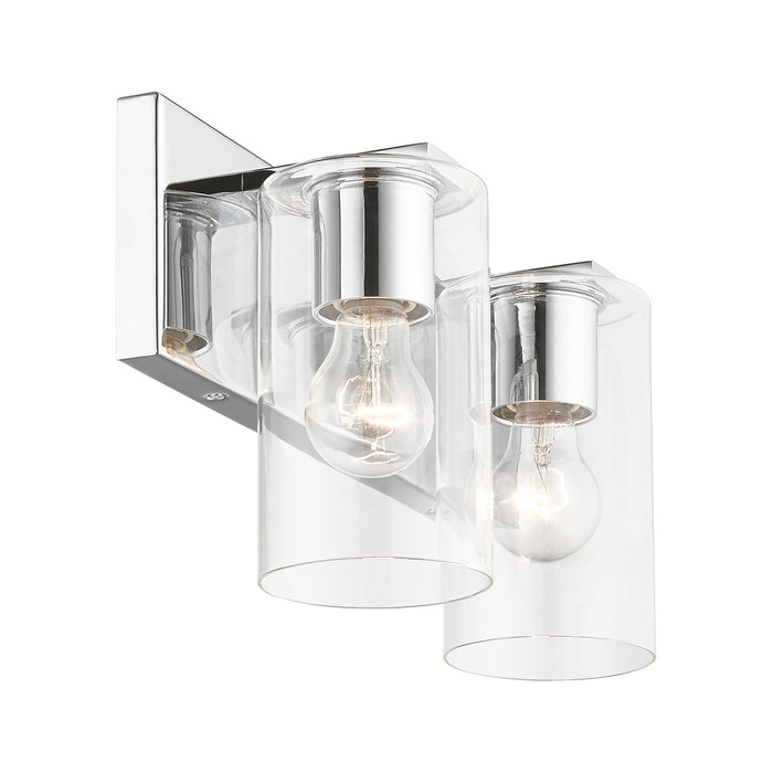 Two Light Vanity from the Zurich collection in Polished Chrome finish