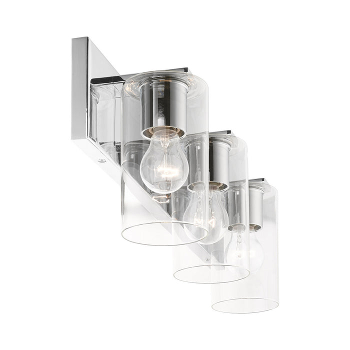 Three Light Vanity from the Zurich collection in Polished Chrome finish