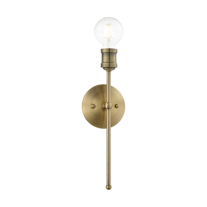 One Light Wall Sconce from the Lansdale collection in Antique Brass finish