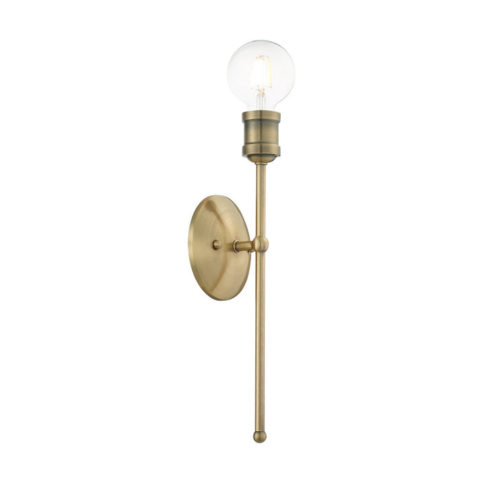 One Light Wall Sconce from the Lansdale collection in Antique Brass finish