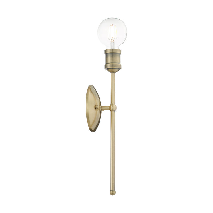 One Light Wall Sconce from the Lansdale collection in Antique Brass finish
