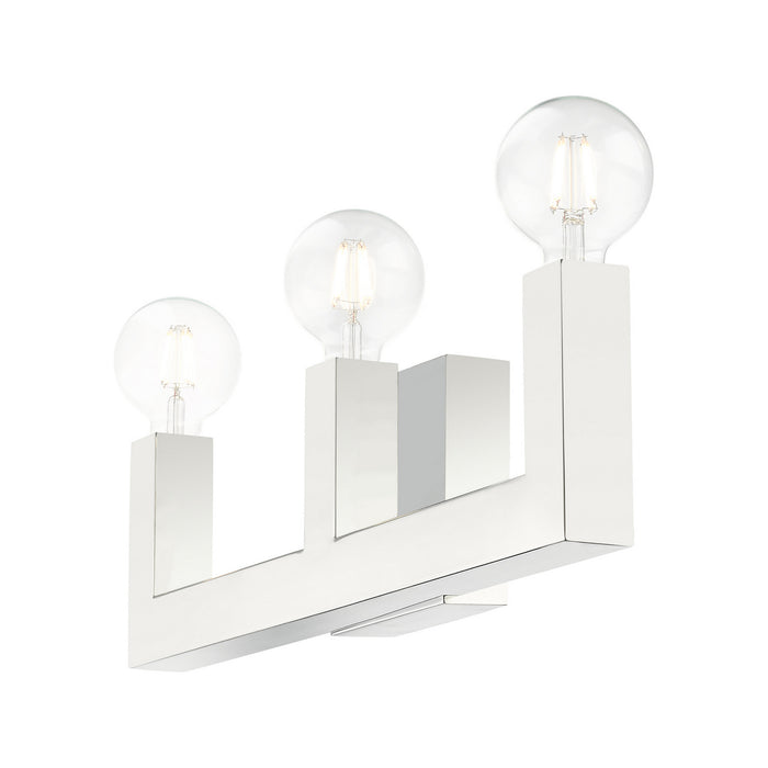 Three Light Vanity from the Solna collection in Polished Chrome finish