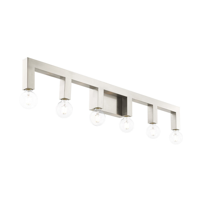 Six Light Vanity from the Solna collection in Brushed Nickel finish