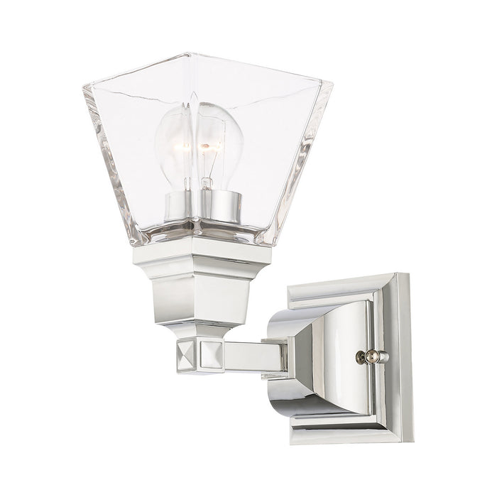 One Light Wall Sconce from the Mission collection in Polished Chrome finish