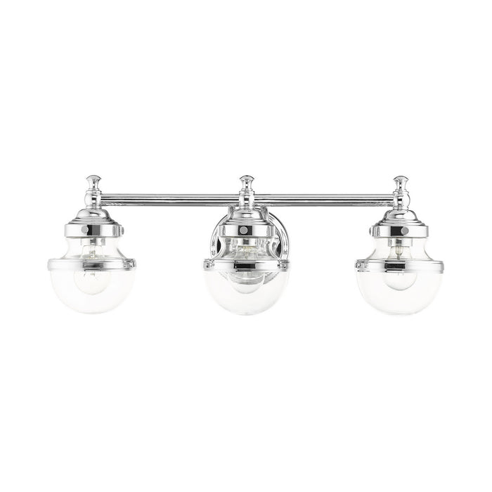 Three Light Vanity from the Oldwick collection in Polished Chrome finish